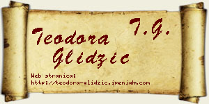 Teodora Glidžić vizit kartica